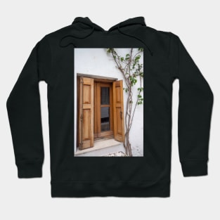 Wooden shutters and vine in Skiathos. Hoodie